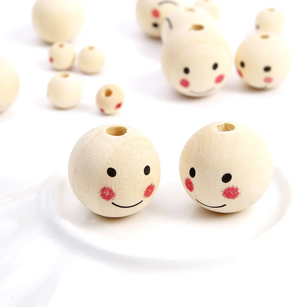 

6-25mm Natural Wooden Beads Lead-free Wood Round Balls For Jewelry Making Diy Children Teething Spacer Wood Crafts