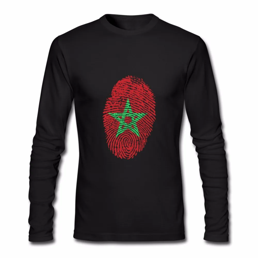 Мужская футболка с флагом Марокко и отпечатком пальцев 2020 новые футболки длинным