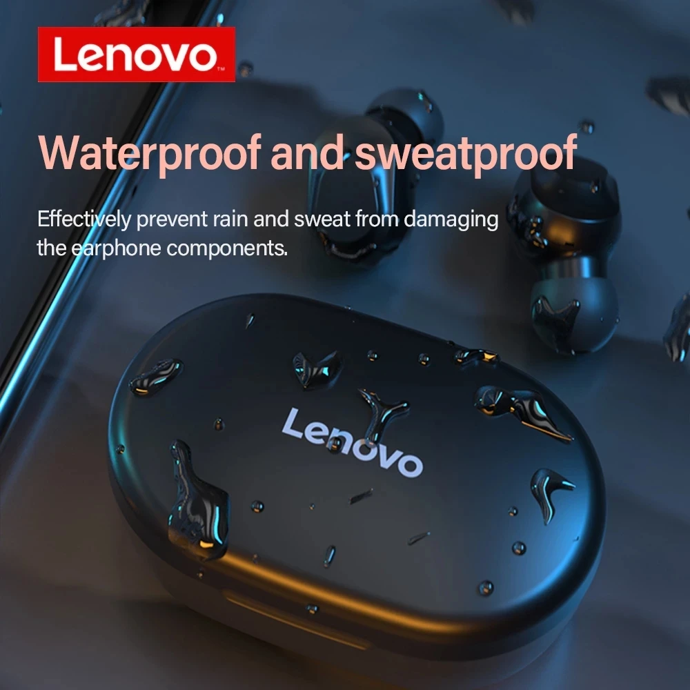 lenovo xt91 bluetooth headphones wireless stereo earphone gaming headset tws earpiece with mic touch control waterproof earbuds free global shipping