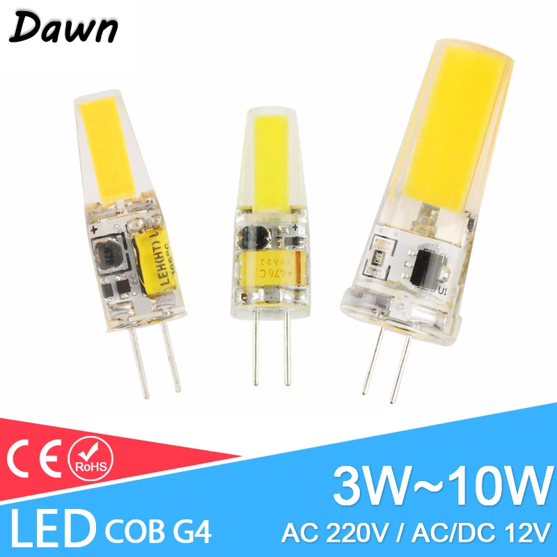 

GreenEye LED G4 G9 Lamp Bulb 3W 6W 10W AC/DC 12V 220V 240V COB SMD LED G4 G9 Dimmable Lamp replace Halogen Spotlight Chandelier