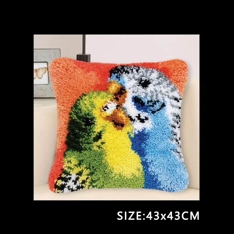 

42 см x 42 см мультфильм панда Подушка Вышивка защелка крючок комплект подушка коврик Сделай Сам рукоделие цветок вышивка крестиком рукоделие...