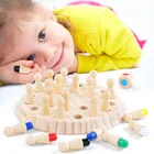 Детская деревянная палочка для запоминания, шахматная игра, веселая настольная игра, развивающая цветная игрушка для познавательных способностей для детей