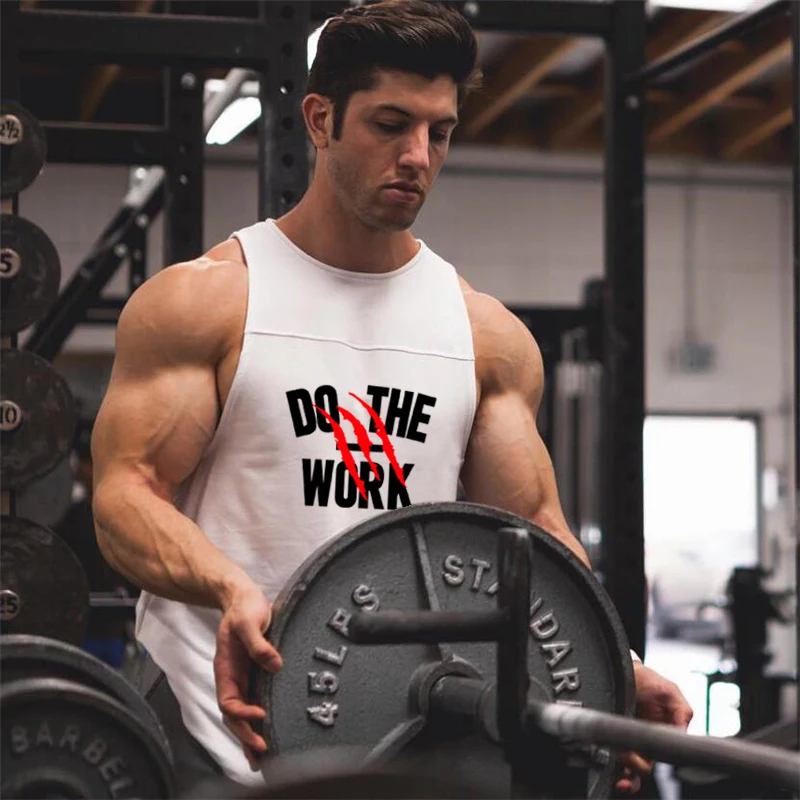 

2019 New Gym Bodybuilding Fitness Sleeveless Workout Men Tank Tops Brand Fashion Casual Cotton Undershirt Muscle Singlets Vest