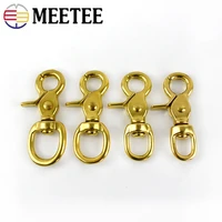 meetee 2pcs id11131720mm brass buckle dog pet collar clap buckles key chain luggage bags hardware leather craft accessories