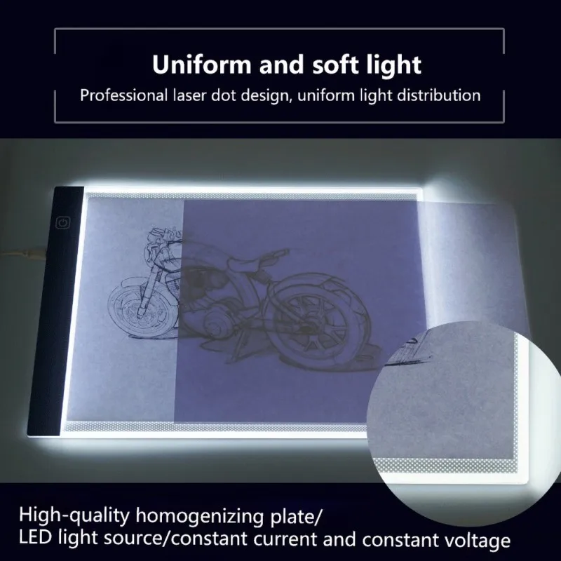 

Light Box For Tracing A4 Led Artcraft Light Pad Tracer Dimmable Brightness Copy Drawing Board Tracing Table For Artists .