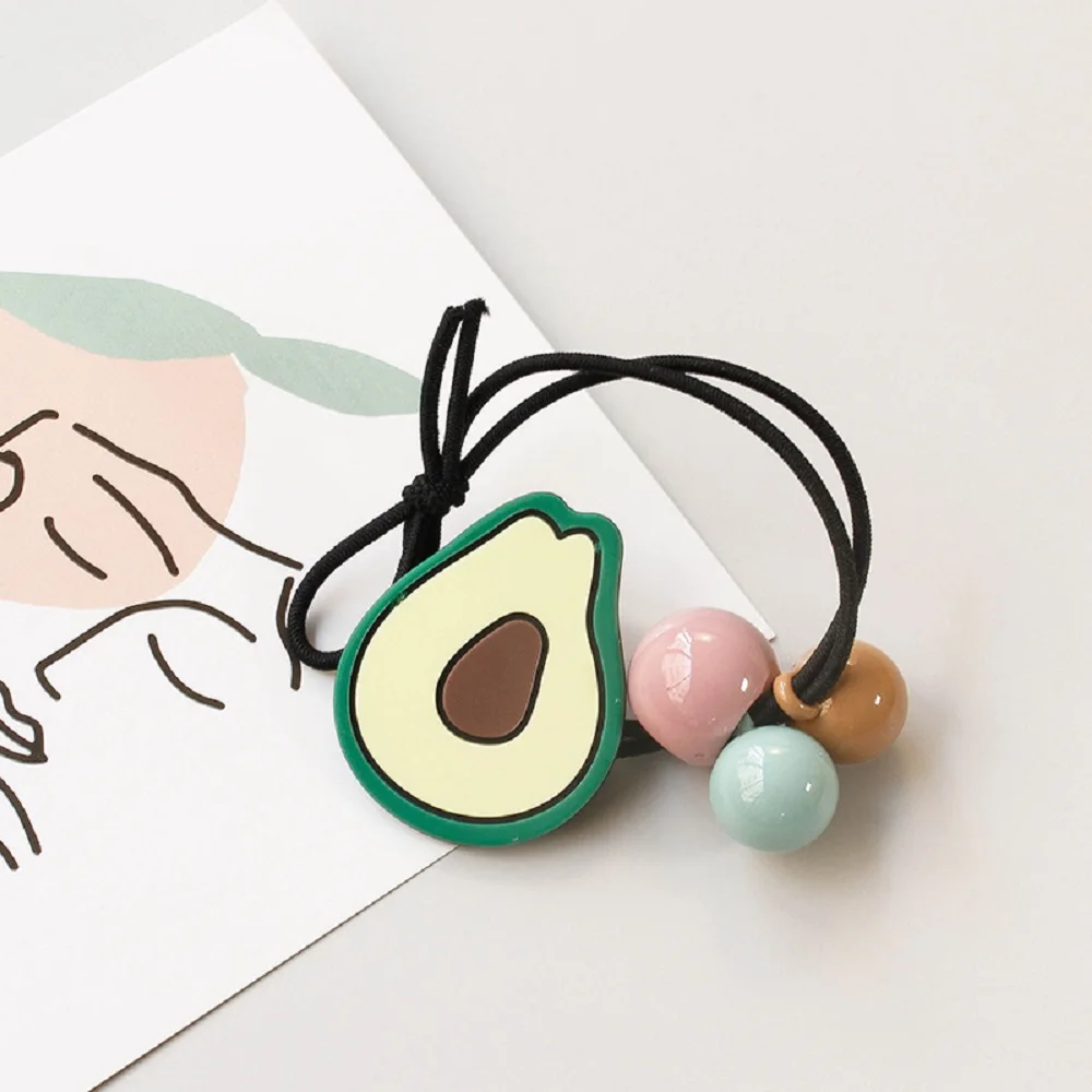 1 шт. резинка для волос милый фрукт эластичный новый стиль принцесса бисер