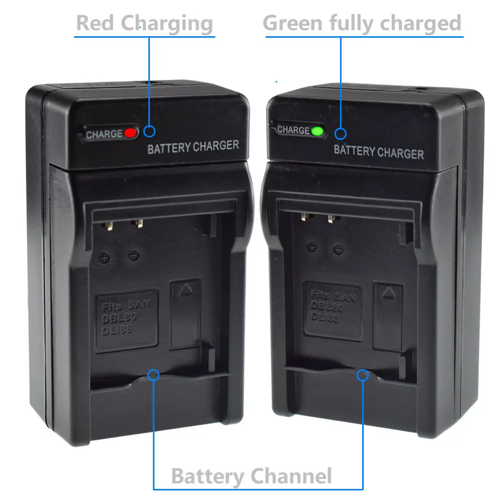 3 шт. аккумулятор + зарядное устройство Автомобильная штепсельная вилка DB-L80 L80A L80AU