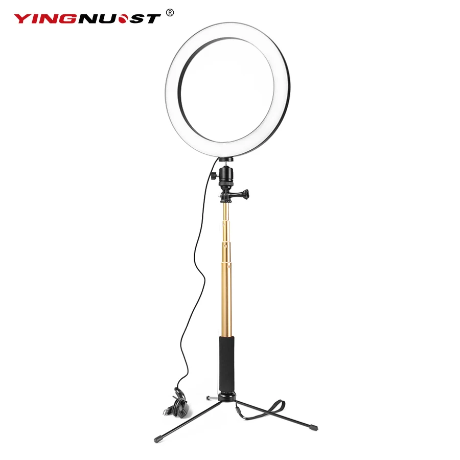 8 'ཆ'' светодиодная кольцевая лампа с регулируемой яркостью для телефона