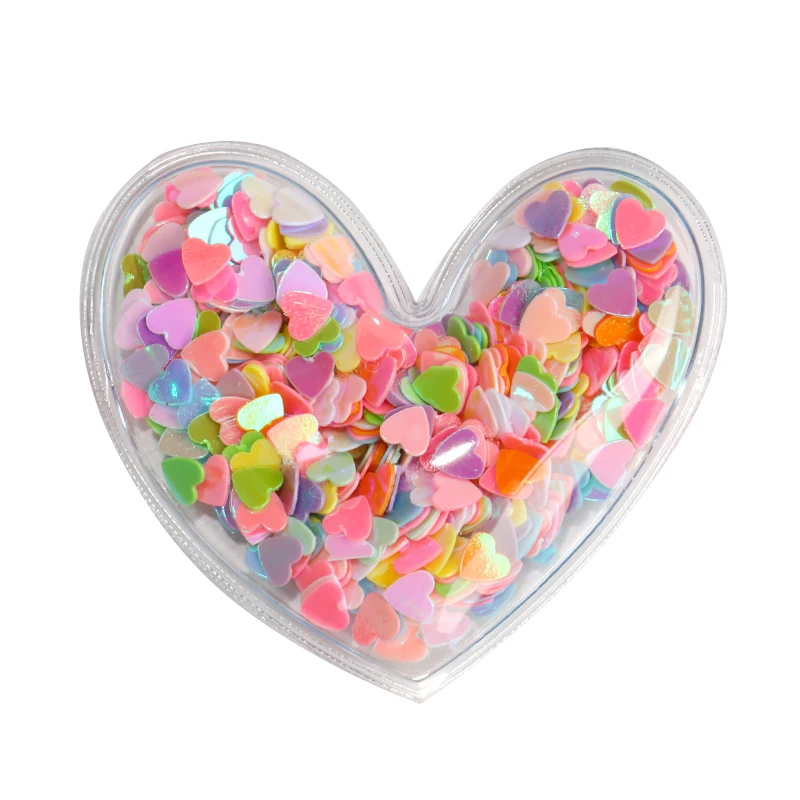 14 шт./компл. прозрачные звездочки с блестками в виде сердечек аппликации DIY