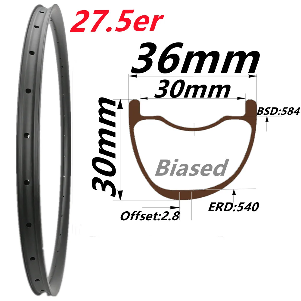 

Biased MTB Bike Circle Ring Tubeless MTB Carbon Rims Customized High Quality Bicycle Parts MTB Rim
