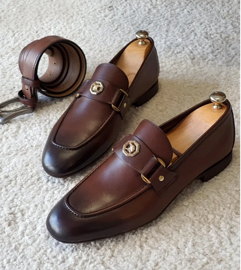 Men Shoes High Quality Pu Leather New Fashion Stylish Design Slip-on Casual Formal Basic Zapatos De Hombre HG020 | Обувь