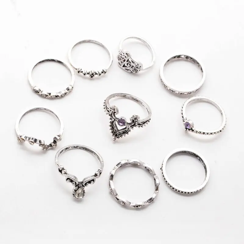 10 шт. женские кольца в винтажном стиле | Украшения и аксессуары
