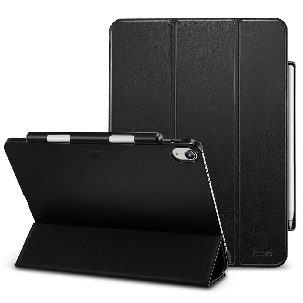 Mysterious Black Чехол ESR для iPad Pro 11, Ультратонкий чехол из искусственной кожи, прозрачная задняя крышка из поликарбоната с отделением для карандашей, чехол для зарядки - Цвет: Mysterious Black