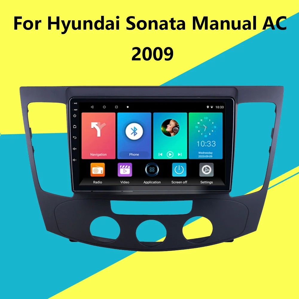 2 Din 9 дюймов Android автомобильный мультимедийный плеер навигация GPS Wifi для Hyundai Sonata
