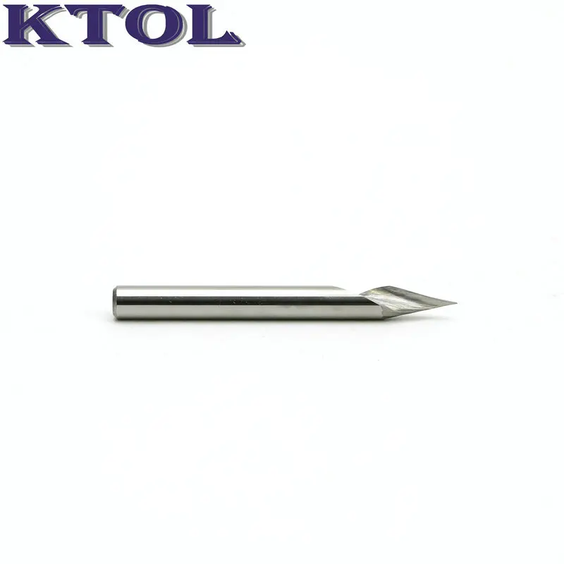 4x0.3mm 40 Angle-1pc 4x40 градусов 0,2-0,3 мм кончик V резак Одна Флейта твердосплавные PCB гравировальные биты CNC фрезы инструменты концевые фрезы для металлической фрезерной стали - Длина режущей кромки: 4x0.3mm 40 Angle-1pc