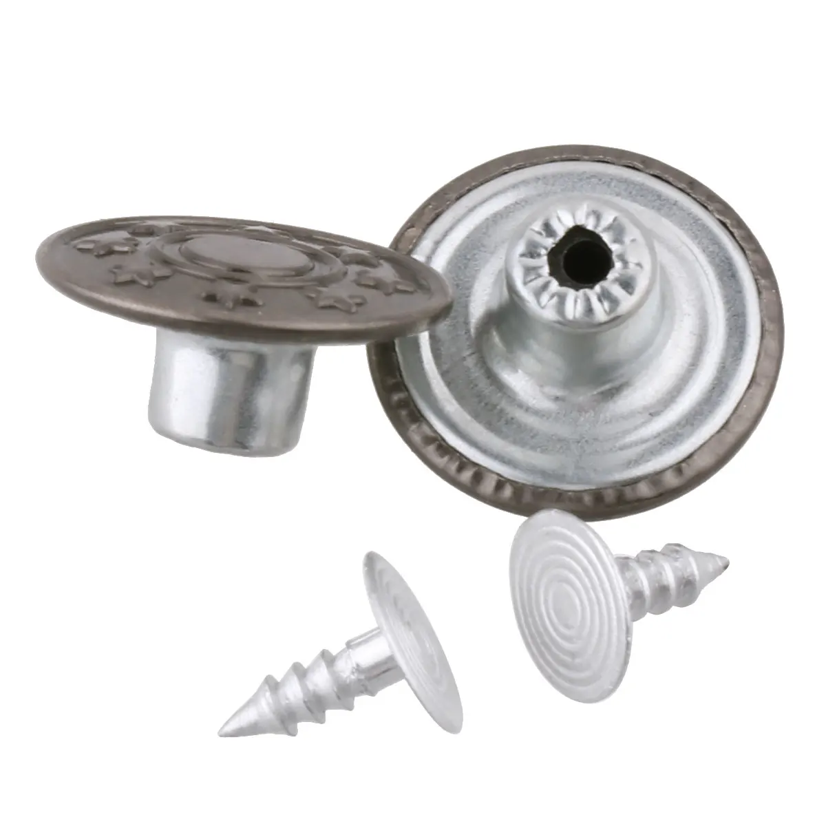 40 комплектов 17 мм металлическая джинсовая пуговица набор для замены кнопок с