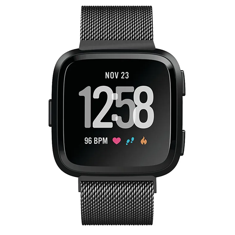 Миланская петля для Fitbit Versa ремешок браслет из нержавеющей стали Смарт часы