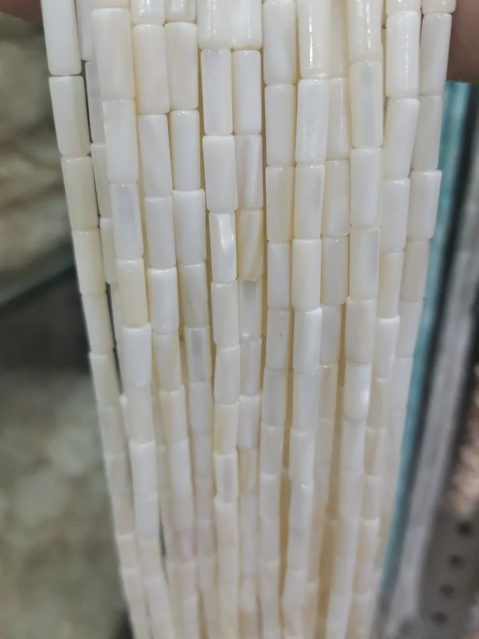 

Natural Irregular Mother of Pearl Shell Beads tube White Loose Shell Beads For Jewelry Making Accessries Strand 15''