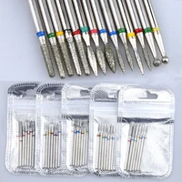 67 pcs diamond nail drill bit rotery electric milling cutters for pedicure manicure files cuticle burr nail tools accessories