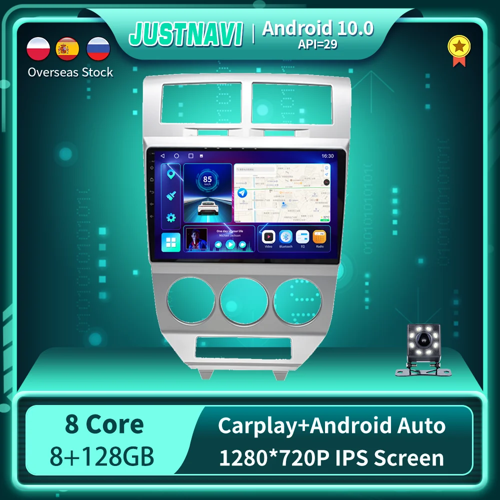 

JUSTNAVI Android Car Radio 10 Inch For Dodge Caliber 2009-2012 Multimedia Video Player Serero Autoradio Carplay Audio for Cars