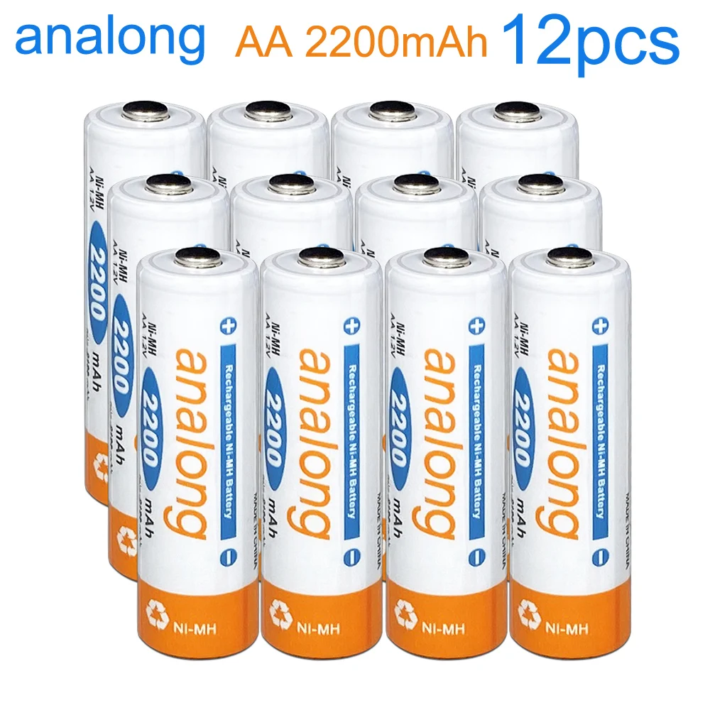 12PCS AA Battery 2-16 шт AA Аккумуляторная батарея 1,2 v Ni-MH 2A батареи перезаряжаемые для часов игрушки камеры - Цвет: 12PCS AA Battery