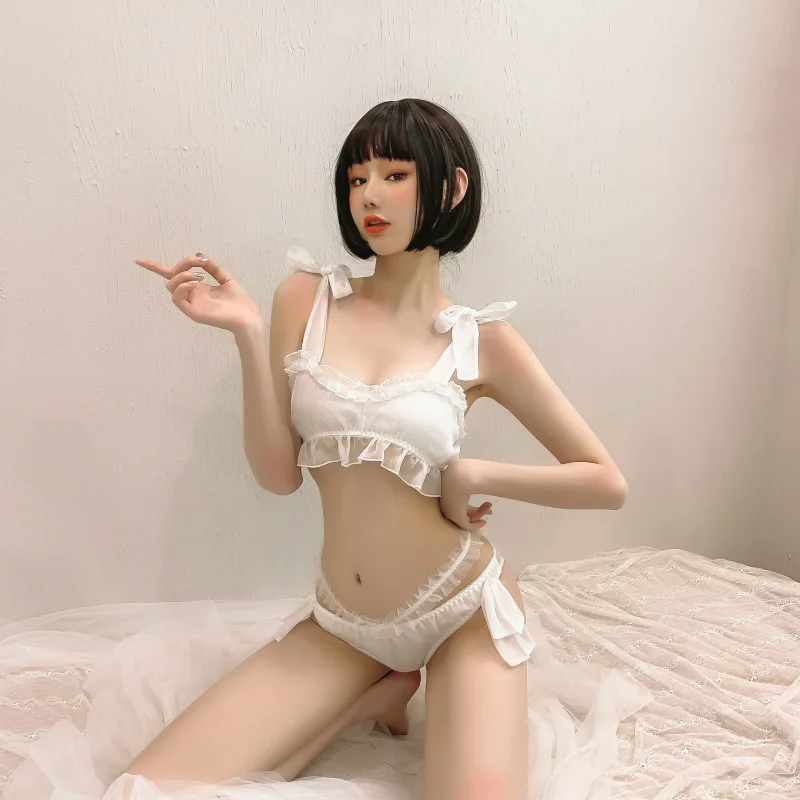 Kawaii милые японское нижнее белье с рисунком из аниме эротические Косплэй наряд