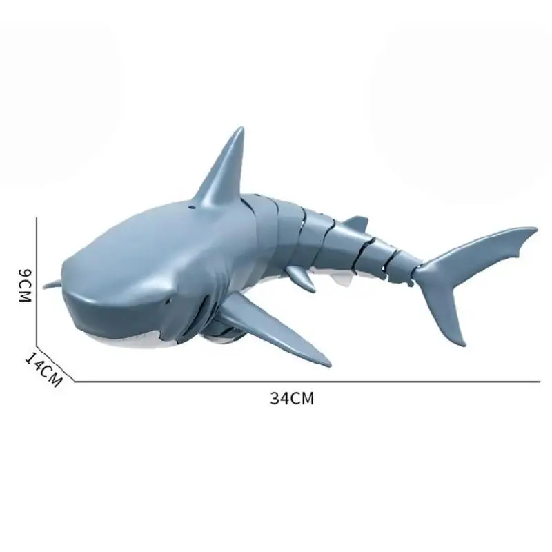 

34 * 14 * 9cm 1:18 2.4G Simulation Remote Control Shark Boat Waterproof Rechargeable Battery Toy For Swimming Pool Bathroom Toy