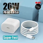 Зарядное устройство Pd Usb C 20 Вт 18 Вт для Iphone 13 12 Pro Max 11 Xs Xr Mini, быстрое зарядное устройство Type C Qc 3,0, кабель для быстрой зарядки, зарядное устройство для телефона
