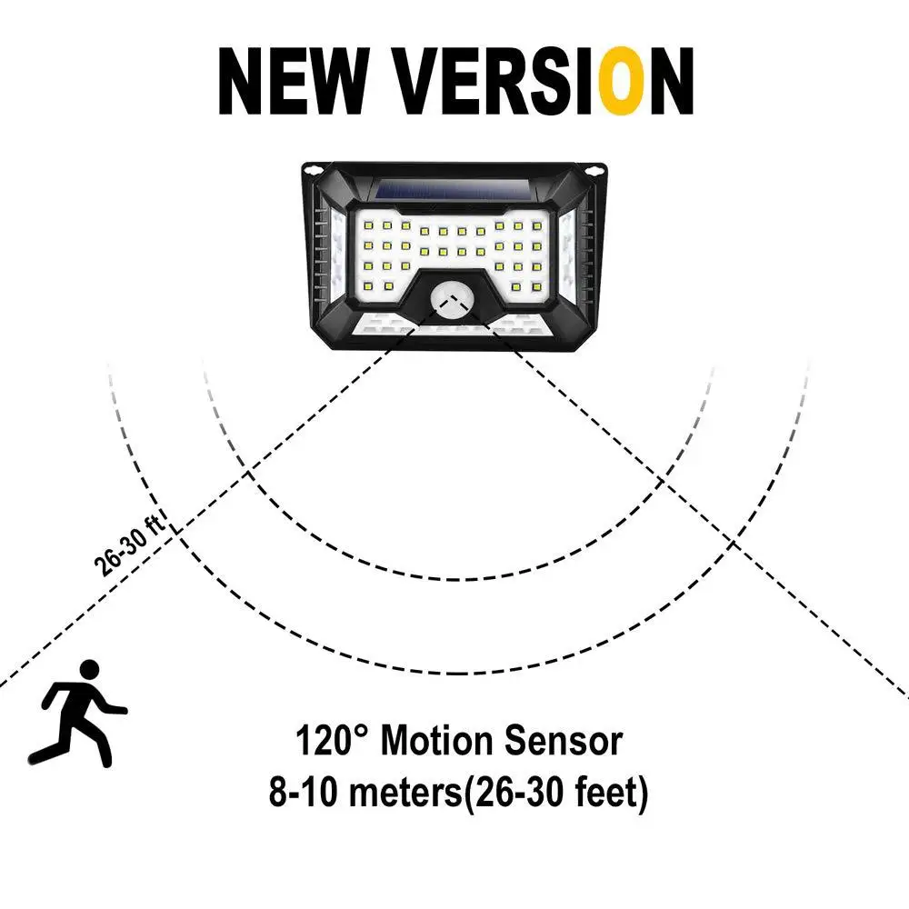 68 светодиодный ночник с датчиком движения на солнечной энергии уличный