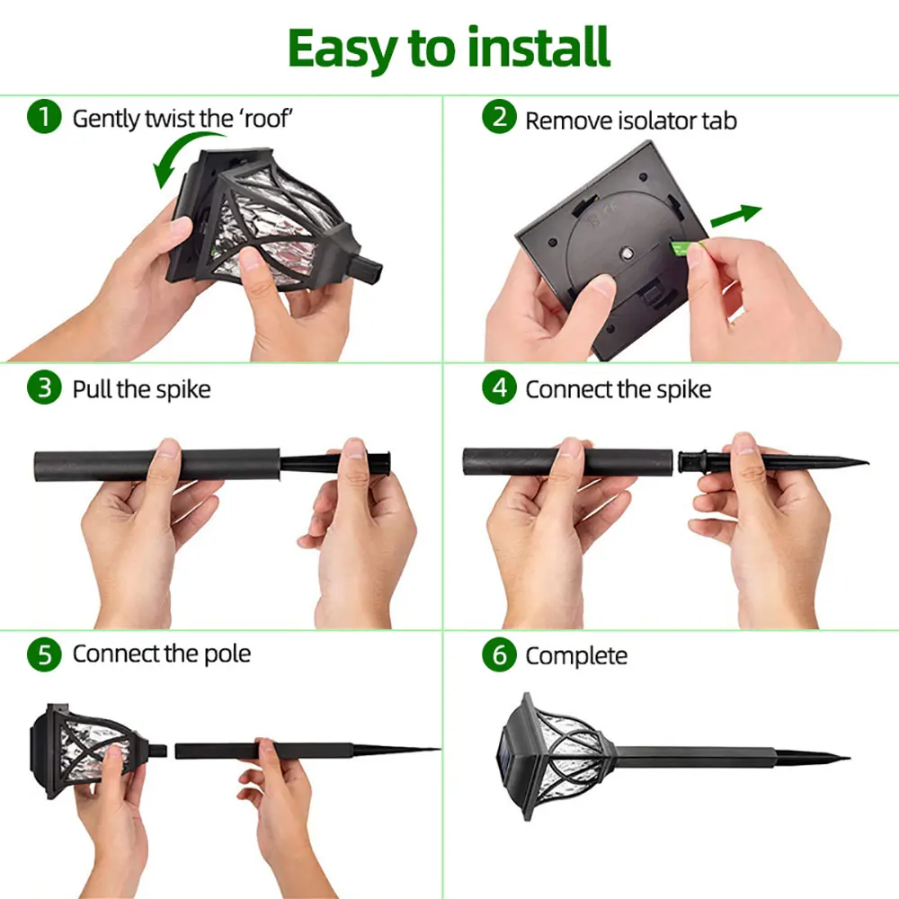 Винтаж газонное освещение на солнечной лампы IP65 Водонепроницаемый Снежинка