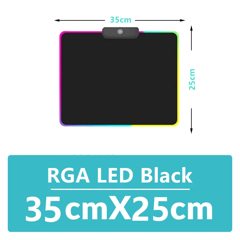 35 X25 led Универсальный Противоскользящий коврик для мыши черный тонкий квадратный коврик для мыши Коврик для мыши мини Игровые мыши для Macbook/ПК/ноутбука/планшета - Цвет: 35 X25 led