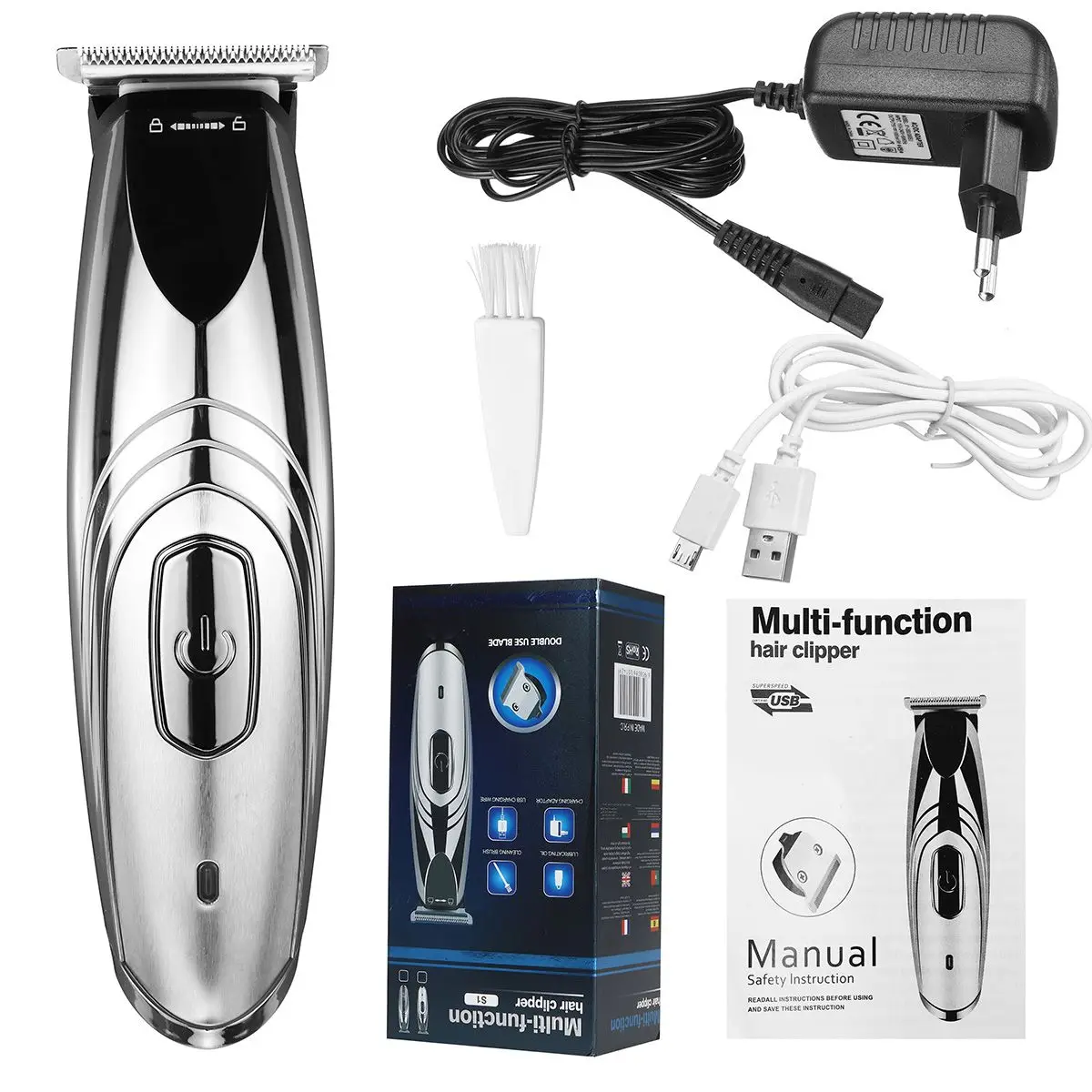 

Hair Trimmer Men Hair Clipper Close-cutting LCD Digital Rechargeable Professional Barber Salon Hair Cutting baldheaded outliner
