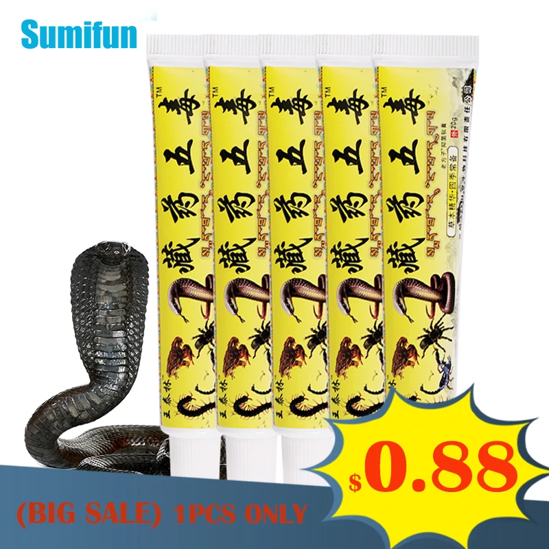 

5pcs Scorpion Snake Extract Pain Relief Ointment Arthritis Cream For Back Shoulder Neck Joint Knee Pain Natural Herbal Plaster