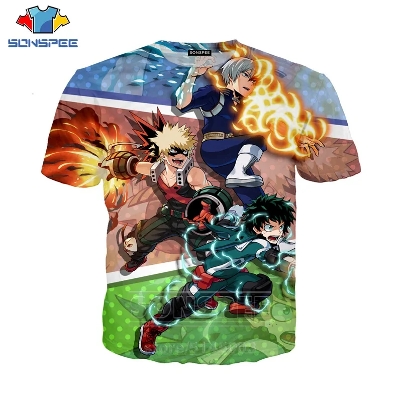 My Hero Academy футболка для мужчин женщин Аниме Толстовка 3D принт Bakugou кацуки все могли короткий рукав хип хоп Топ пуловер C001-04
