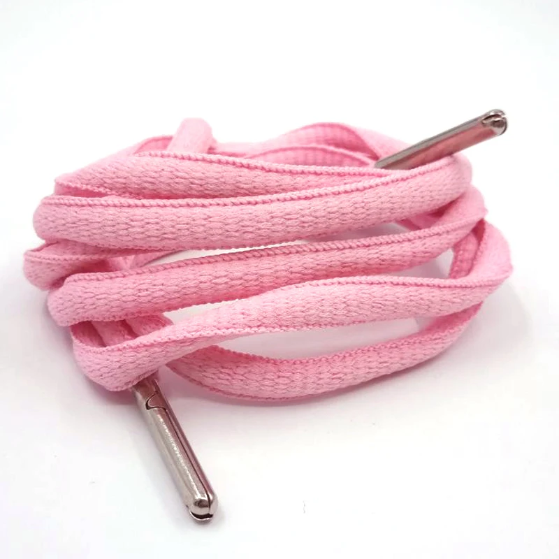 14 light pink Silver Аксессуары для обуви, шнурки для обуви, белые, круглые, мужские, плоские, замочки, Круглые, Сникеры, кружева, офсетные, кордон, 4 цвета, металлическая головка - Цвет: 14 light pink Silver