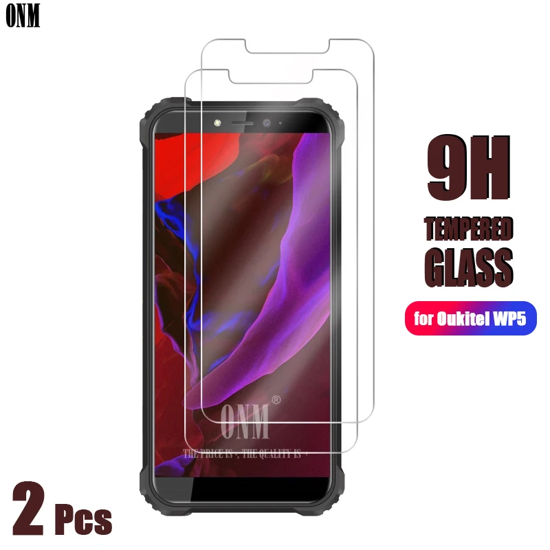 

2Pcs Tempered Glass For OUKITEL WP5 WP1 WP5000 C10 Screen Protector Premium Tempered For OUKITEL K7 / C17 Pro Protective Film