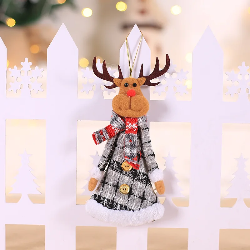 Рождественские елки украшения Санта Клаус кукла настенный дверной подвесной