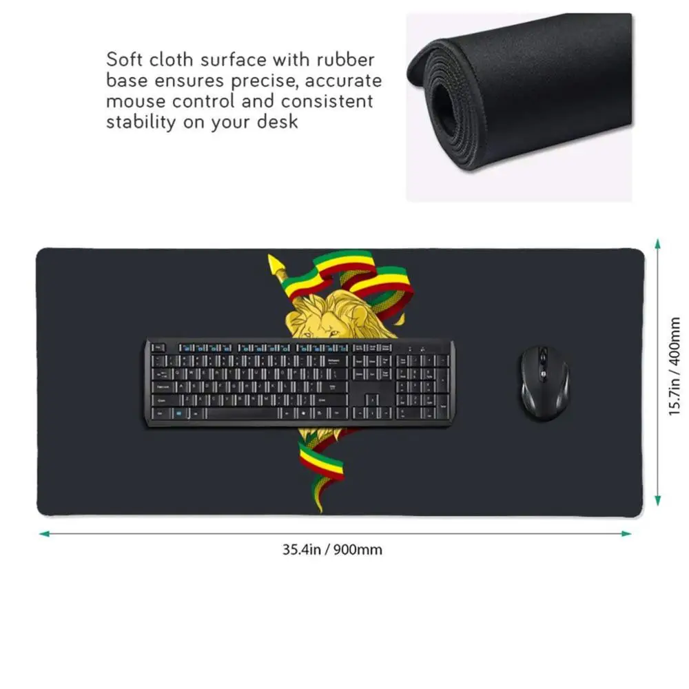 Регги Лев Zion Rasta Lion аниме Rgb коврик для мыши с поддержкой запястья гель Alfombrilla