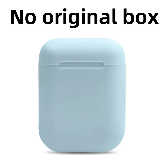 i12 Blue no box Беспроводные наушники с Bluetooth 5,0, оригинальные наушники Macaron i12 TWS, сенсорная стерео гарнитура, спортивные наушники для смартфона - Цвет: i12 Blue no box
