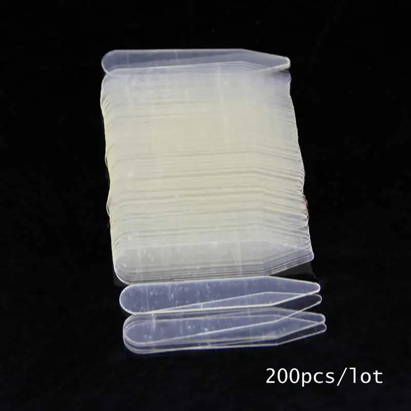 200Pcs Plastic Collar Stiffeners Stays Bones Set For Dress Shirt Men's Gifts Clear | Дом и сад
