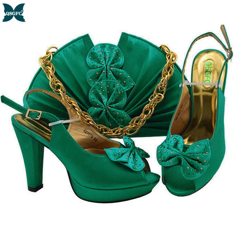 Новейшая Осенняя итальянская дизайнерская женская обувь с подходящей сумкой