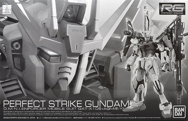 

Original BANDAI Gundam PB RG 1/144 Model PERFECT STRIKE GUNDAM SEED KIRA YAMATO Mobile Suit Kids Toys