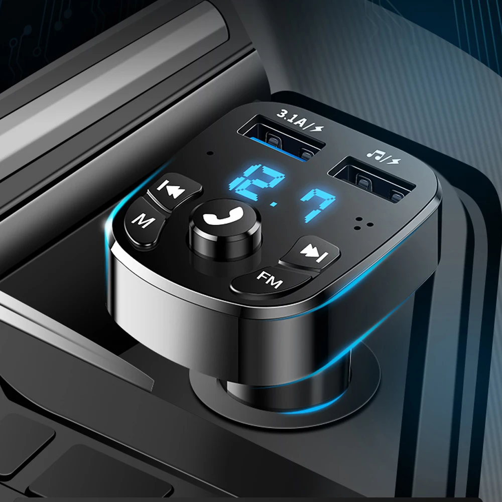 Автомобильный FM-трансмиттер с поддержкой Bluetooth 5 0 и двумя USB-портами |