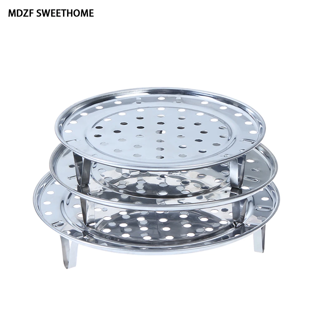 

MDZF SWEETHOME 18/20/22/24cm Stainless Steel Steamer Rack Stock Pot Steaming Tray Stand Cookware Tool Kitchen Gadget