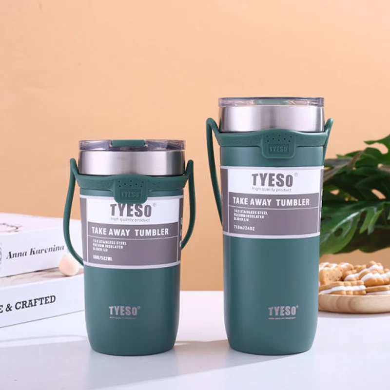 

TYESO Thermal Mug Thermos Water Bottle Vacuum Cup Tumbler Drinkware Thermo Bottles for Coffee Tea Cups Termos Tumblers Flasks