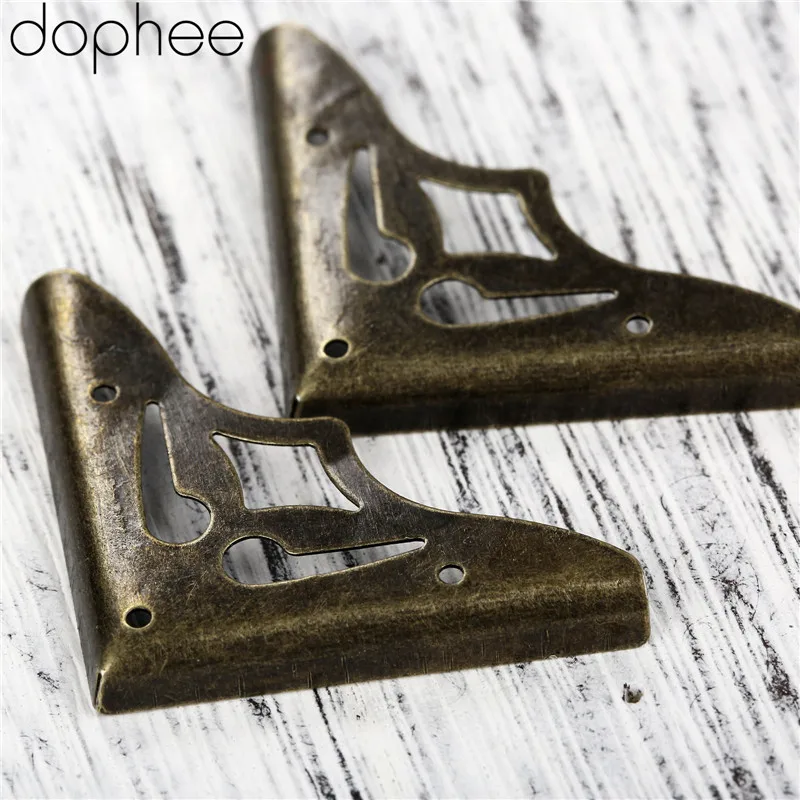 

dophee 20Pcs 35mm Furniture Metal Craft Antique Bronze Jewelry Box Corner Foot Wooden Case Corner Protector Decorative Corner