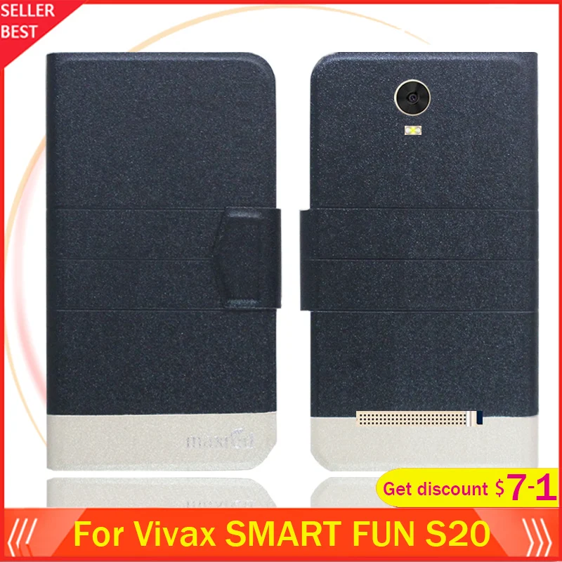 5 цветов Лидер продаж! Vivax SMART FUN S20 чехол дюймов флип ультратонкий кожаный
