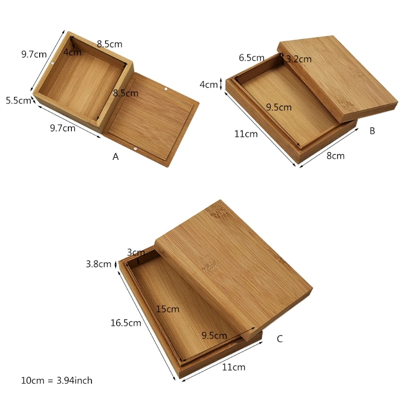

Bamboo Card Storage Box Desktop Poker Playing Card Box Container Case Tarots Box