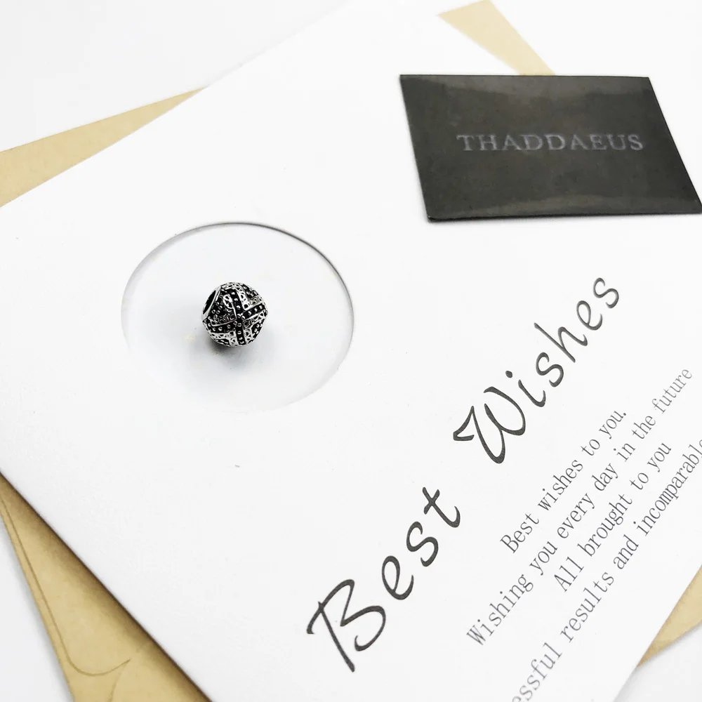 Бусины пантера 925 стерлингового серебра CZ подарок подходит для мужчин и женщин