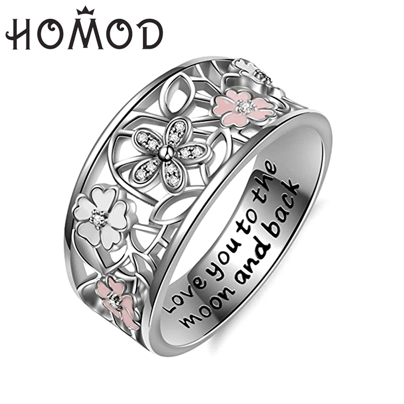 AD0675 HOMOD Новинка модные женские туфли ювелирные изделия на безымянный палец, покрыто розовым золотом/Серебряный/Золотой Цвет кольца с кристаллами из страз 4/5/6/7/8/9/10/11 Размеры - Цвет основного камня: AD0675
